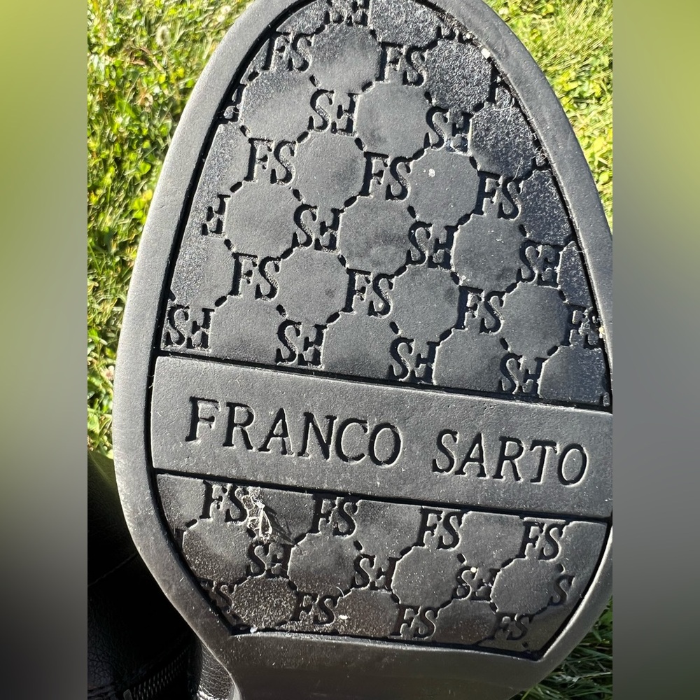 Franco Sarto Black Tall Leather & Suede Riding Boots - Picture 6 of 12